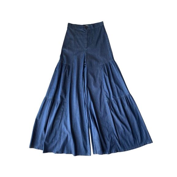 WARM Tiered Wide Leg Palazzo Pants - Picture 1 of 12